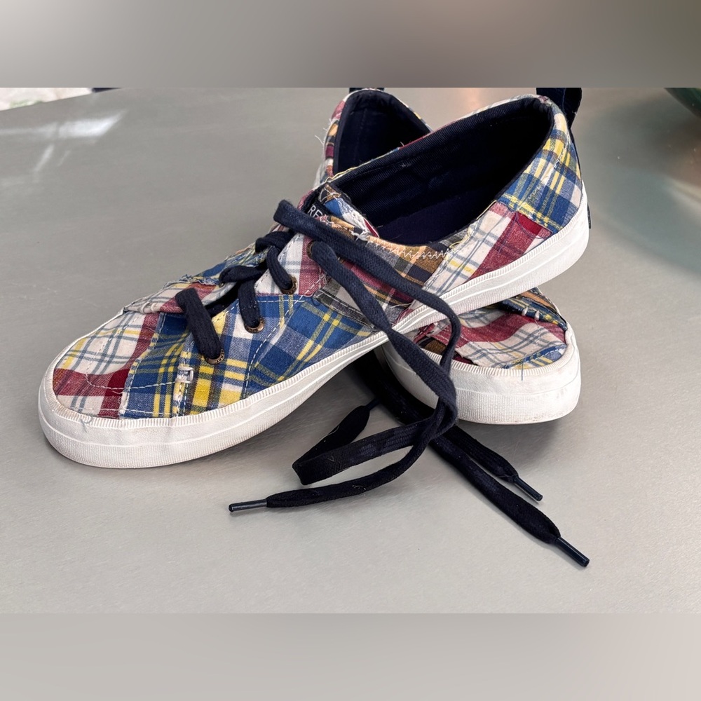 Sperry Plaid Sneakers - Multicolor Patchwork 9.5